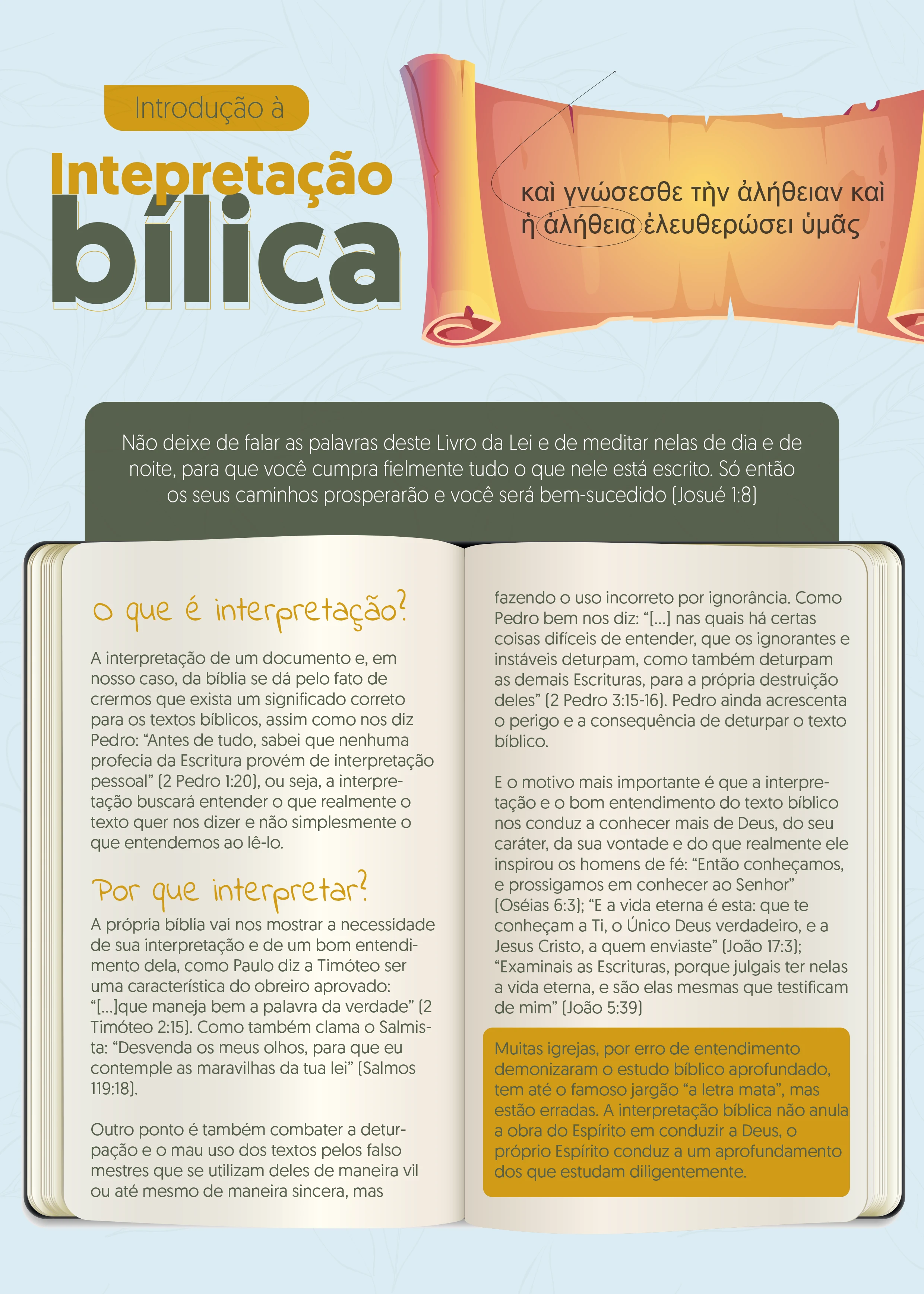 Introdução à Interpretação Bíblica: Infográfico