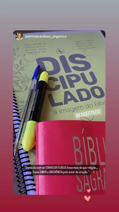 Vídeo de compartilhamento no Instagram sobre o Discipulado à Imagem do Filho