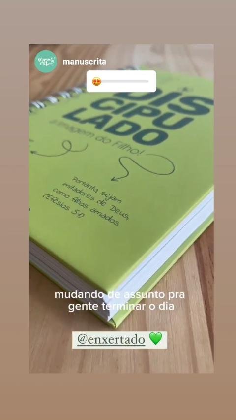 Vídeo de compartilhamento no Instagram sobre o Discipulado à Imagem do Filho