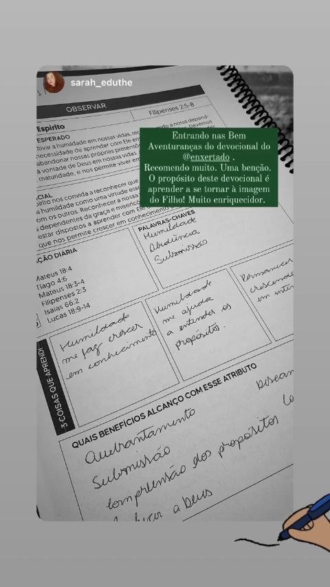 Vídeo de compartilhamento no Instagram sobre o Discipulado à Imagem do Filho