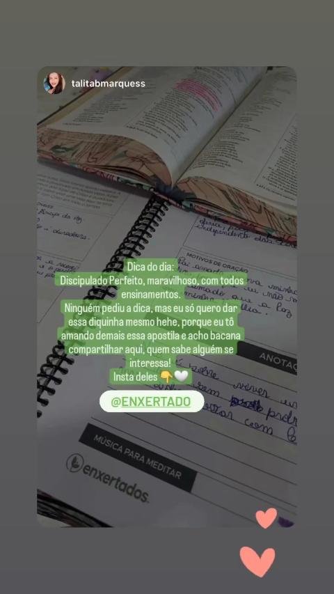 Vídeo de compartilhamento no Instagram sobre o Discipulado à Imagem do Filho