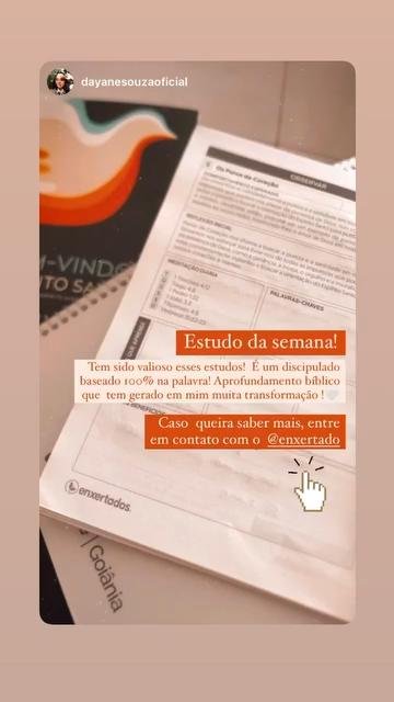 Vídeo de compartilhamento no Instagram sobre o Discipulado à Imagem do Filho