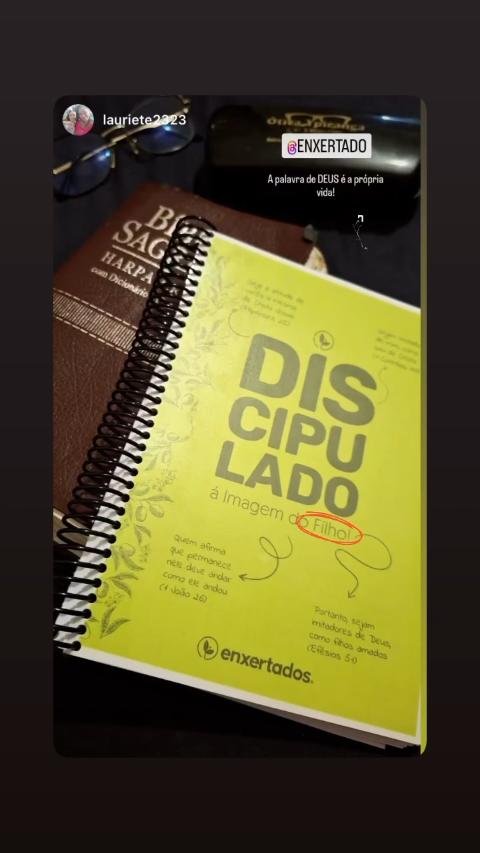 Vídeo de compartilhamento no Instagram sobre o Discipulado à Imagem do Filho