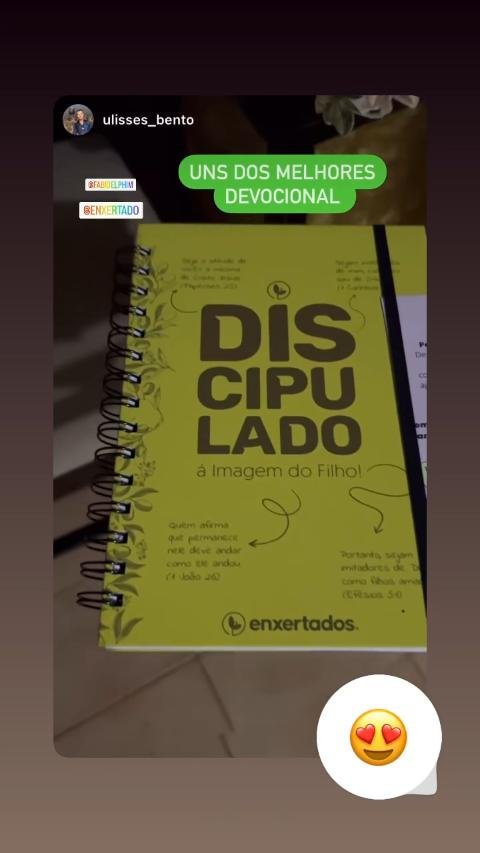 Vídeo de compartilhamento no Instagram sobre o Discipulado à Imagem do Filho