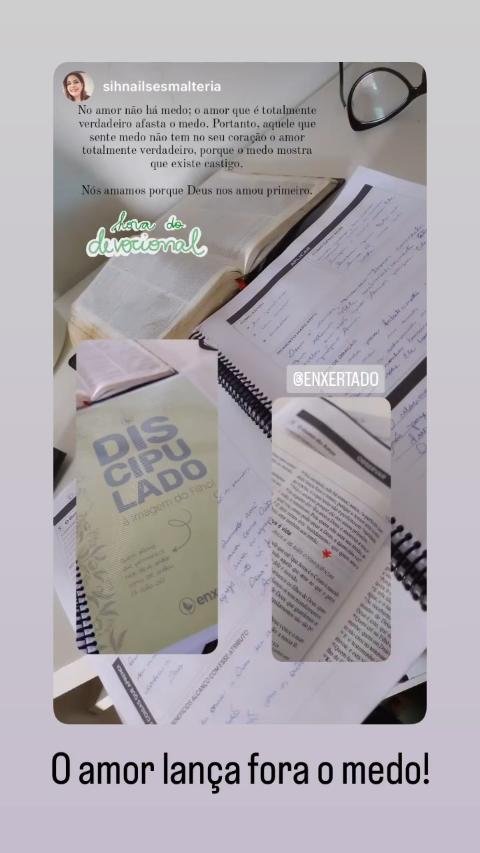 Vídeo de compartilhamento no Instagram sobre o Discipulado à Imagem do Filho